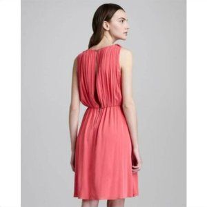 Alice + Olivia Meryl Raspberry Pleated Dress M